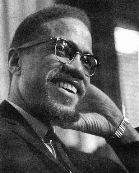 Malcom X's black and white pictures